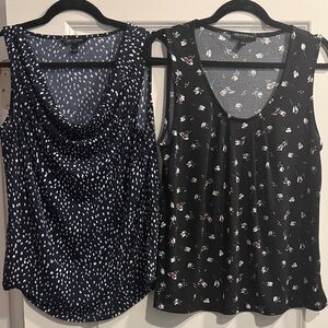 Banana Republic Navy and Black Speckled Tank Tops